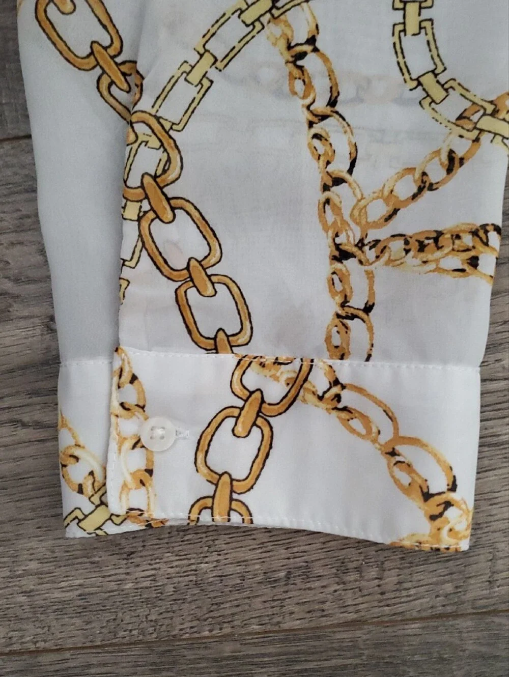 wild fable Cream Chain-Print Button Down Shirt